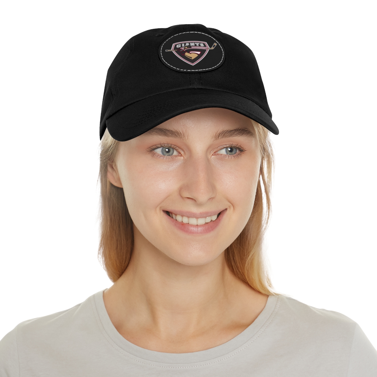 Jackson Giants Dad Hat with Leather Patch (Round) - Image 4