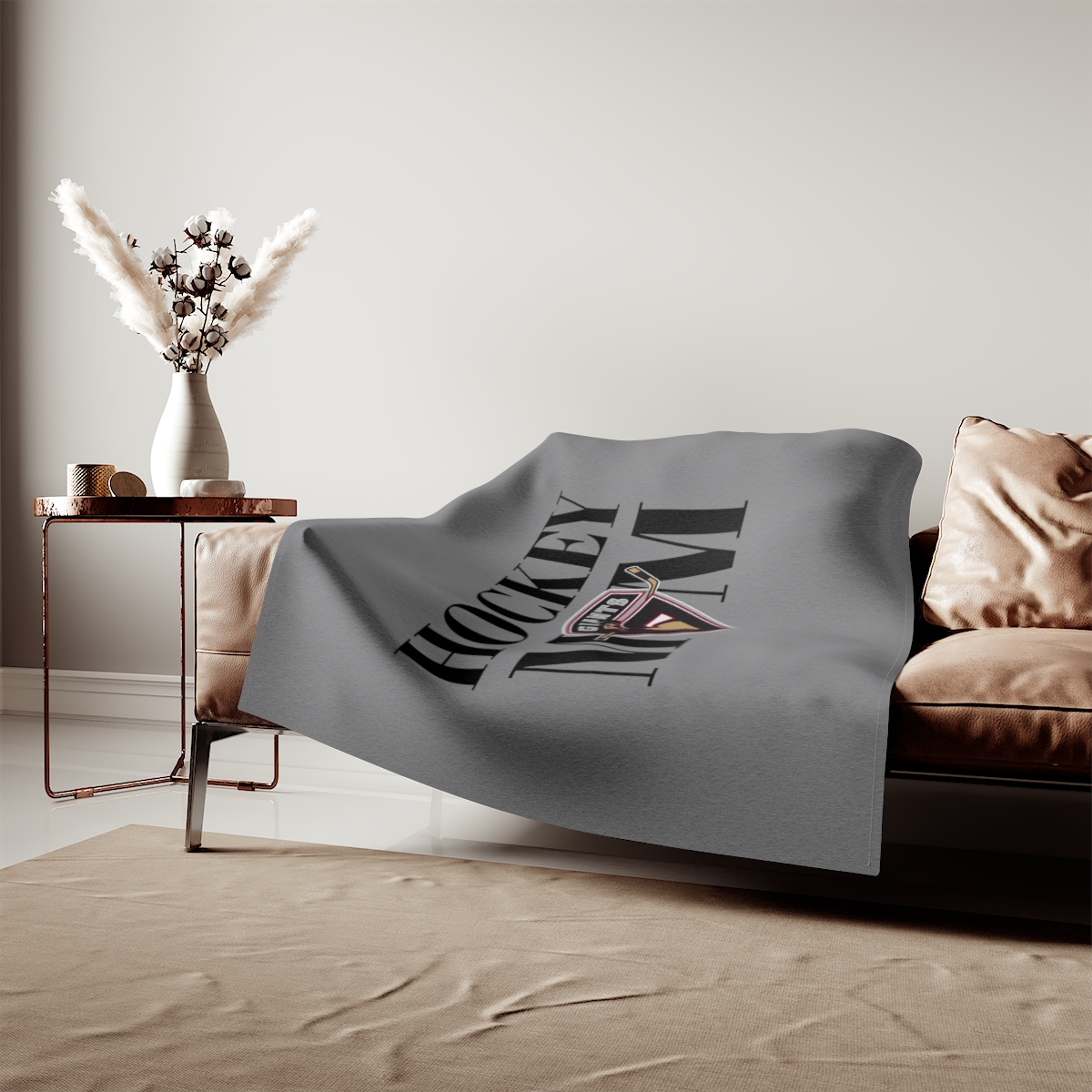 Jackson Giants Hockey Mom Sweatshirt Blanket | Grey - Image 4