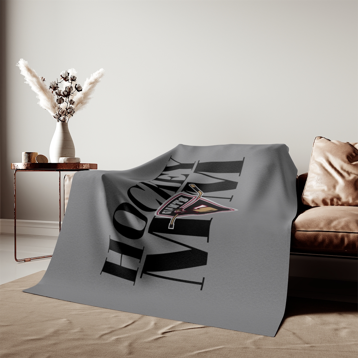 Jackson Giants Hockey Mom Sweatshirt Blanket | Grey - Image 7